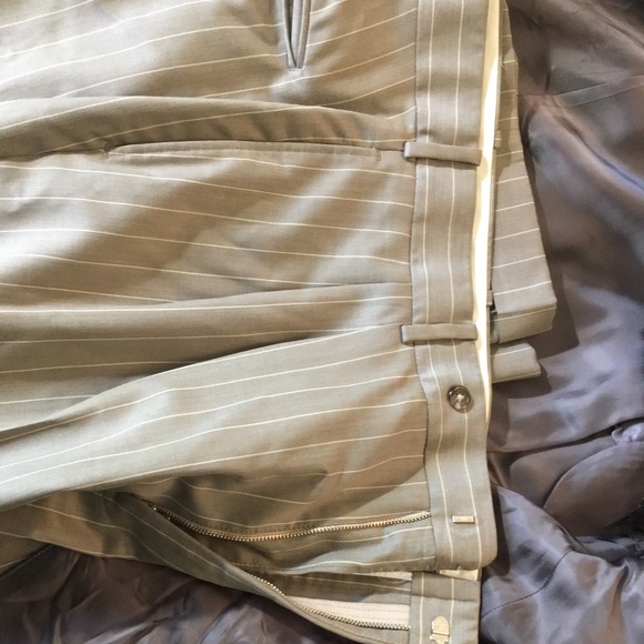 SAVILE ROW 2-Button Custom Pinstripe Tan Suit RARE - Picture 7 of 8